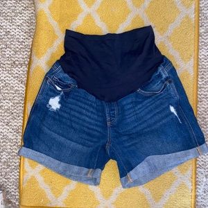 Maternity jean shorts
